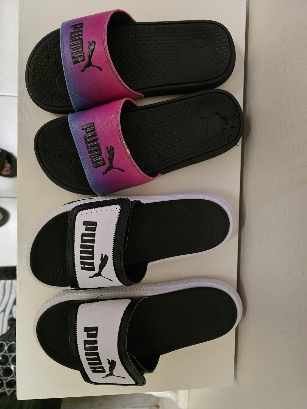 Puma Womens' Sandals – Black w Pink/Purple Strap & Black/white New